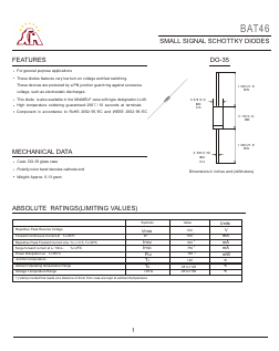 BAT46 Datasheet PDF Gaomi Xinghe Electronics Co., Ltd.