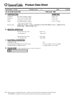 C3102 Datasheet PDF General Cable Technologies Corporation