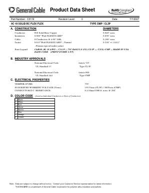 C3119 Datasheet PDF General Cable Technologies Corporation