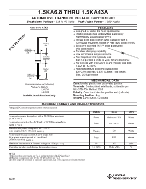 1.5KA30A Datasheet PDF General Semiconductor
