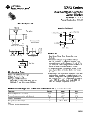 DZ23 Datasheet PDF General Semiconductor