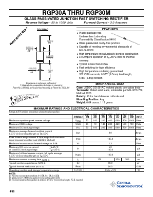 RGP30K Datasheet PDF General Semiconductor