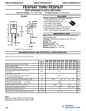 FESF8AT Datasheet PDF General Semiconductor