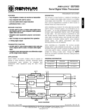 GS7000-CTT Datasheet PDF Gennum -> Semtech