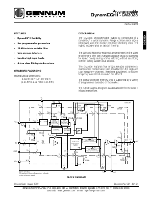 GM3038 Datasheet PDF Gennum -> Semtech