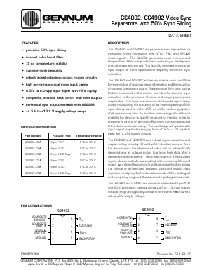 GS4982 Datasheet PDF Gennum -> Semtech