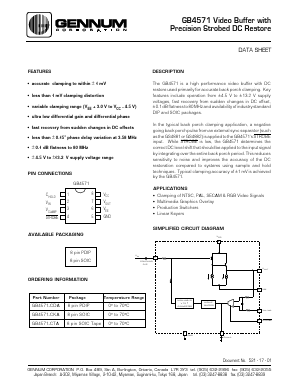 GB4571-CTA Datasheet PDF Gennum -> Semtech