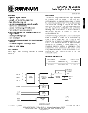 GX9533-CQY Datasheet PDF Gennum -> Semtech