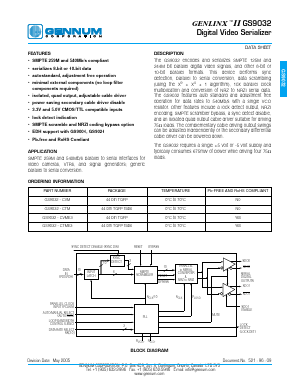 GS9032 Datasheet PDF Gennum -> Semtech