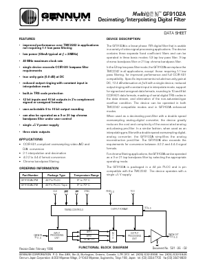 GF9102ACPM Datasheet PDF Gennum -> Semtech