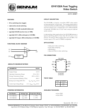 GY4102ACDA Datasheet PDF Gennum -> Semtech