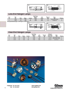 L1050 Datasheet PDF Gilway Technical Lamp 