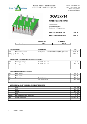 GOA95014 Datasheet PDF Green Power Semiconductors