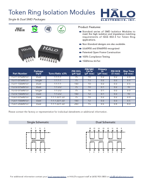TG12-0756N1LF Datasheet PDF HALO Electronics, Inc.