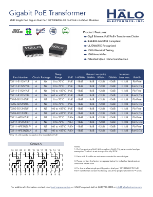 TG1G-S012NZLF Datasheet PDF HALO Electronics, Inc.