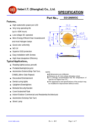 SS12N8W3C Datasheet PDF HB Electronic Components