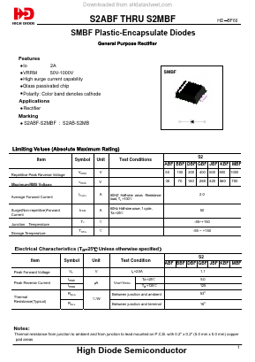 S2JBF Datasheet PDF Jiangsu High diode Semiconductor Co., Ltd