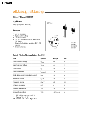 2SJ389S Datasheet PDF Hitachi Metals, Ltd