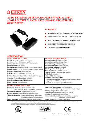HES75-200375 Datasheet PDF HITRON ELECTRONICS CORPORTION