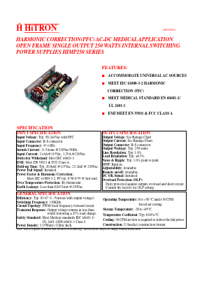 HIMP250-S240105 Datasheet PDF HITRON ELECTRONICS CORPORTION