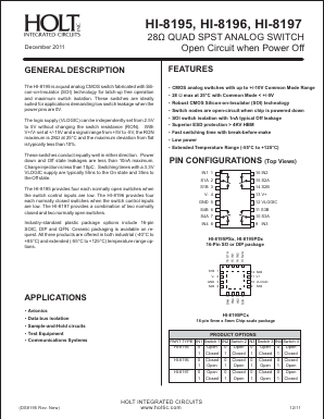 HI-8195 Datasheet PDF Holt Integrated Circuits
