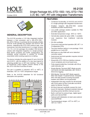 HI-2130 Datasheet PDF Holt Integrated Circuits