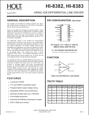 HC-8382CT Datasheet PDF Holt Integrated Circuits