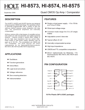 HI-8573 Datasheet PDF Holt Integrated Circuits