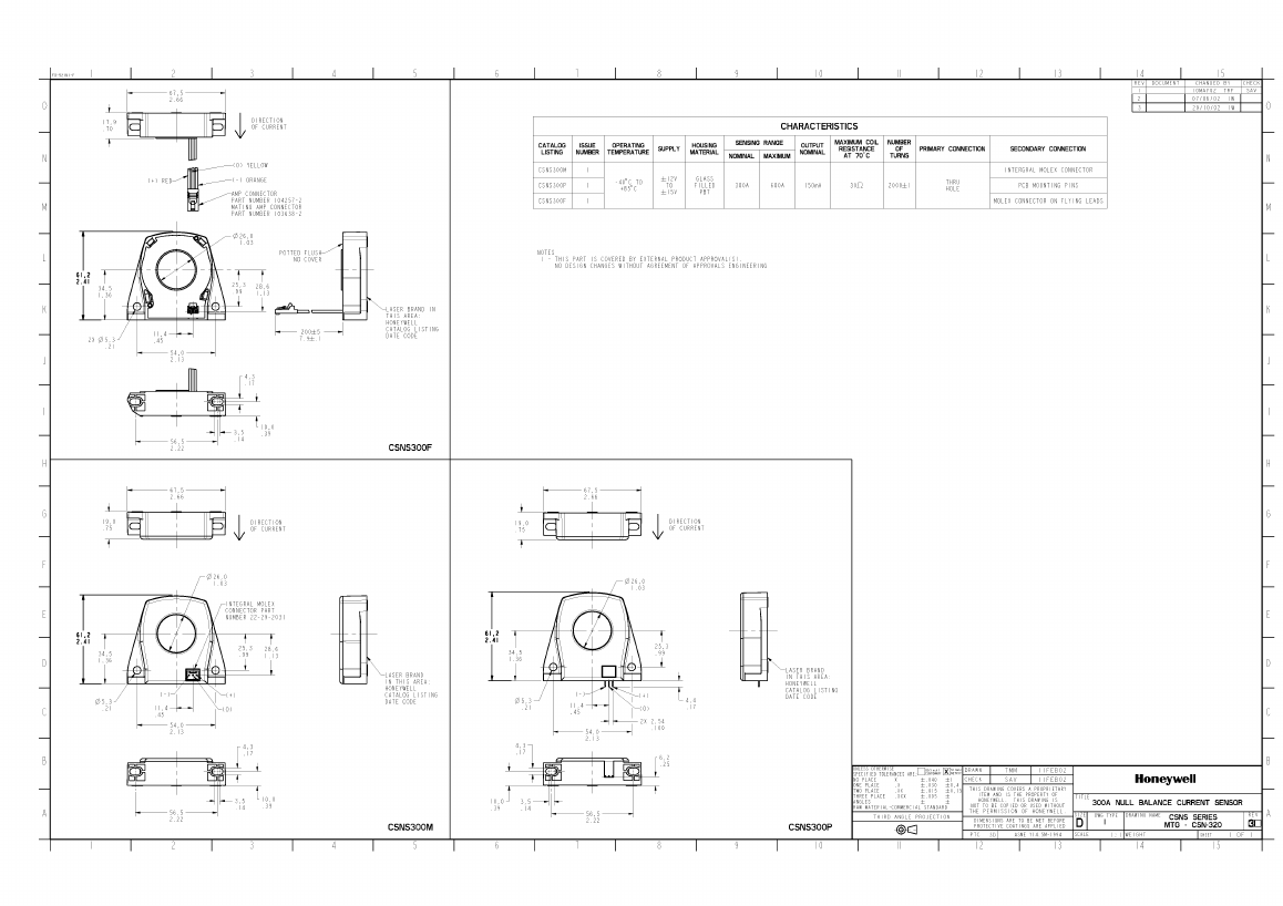 51735 Datasheet PDF Honeywell Accelerometers