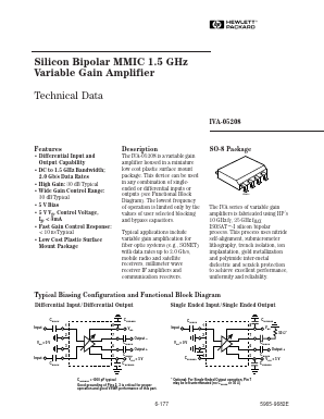 IVA-05208-TR1 Datasheet PDF HP => Agilent Technologies
