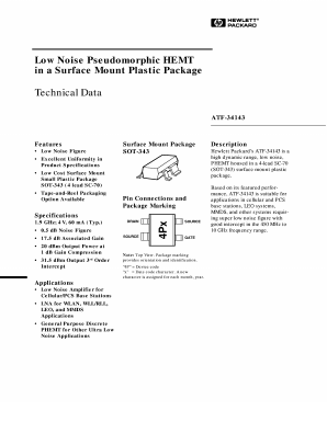 ATF-34143 Datasheet PDF HP => Agilent Technologies