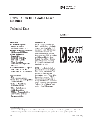 LSC4110 Datasheet PDF HP => Agilent Technologies