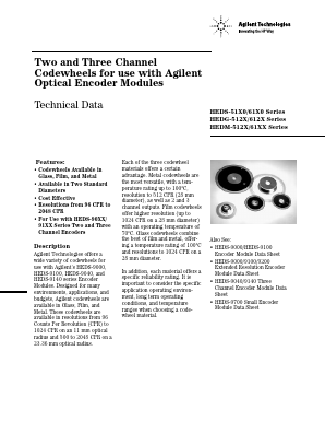 HEDS-6140-B08 Datasheet PDF HP => Agilent Technologies