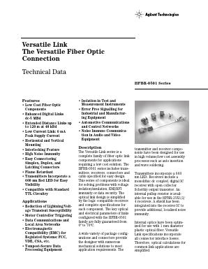 HFBR-1525 Datasheet PDF HP => Agilent Technologies