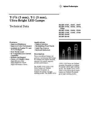 HLMP-1340-H00XX Datasheet PDF HP => Agilent Technologies