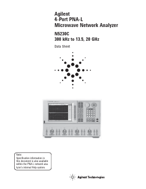 N5230C Datasheet PDF HP => Agilent Technologies