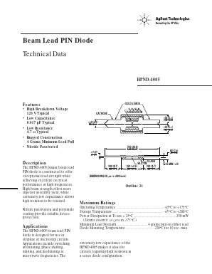 HPND-4005 Datasheet PDF HP => Agilent Technologies