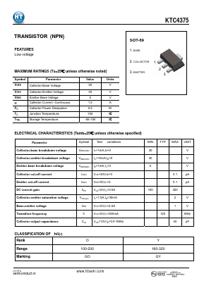 KTC4375 Datasheet PDF Shenzhen Jin Yu Semiconductor Co., Ltd. 