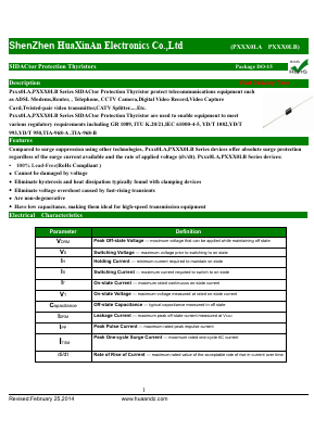 P0640LA Datasheet PDF HuaXinAn Electronics CO.,LTD