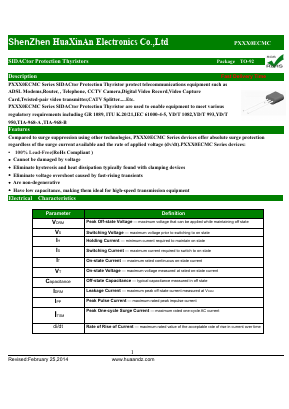 P0640ECMC Datasheet PDF HuaXinAn Electronics CO.,LTD
