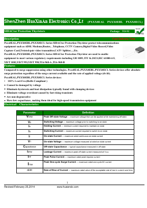 P0640EA Datasheet PDF HuaXinAn Electronics CO.,LTD