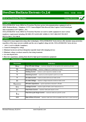 S21A Datasheet PDF HuaXinAn Electronics CO.,LTD