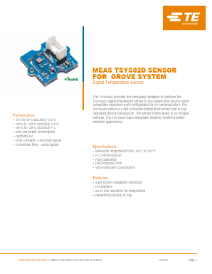 TSYS02D Datasheet PDF Humirel