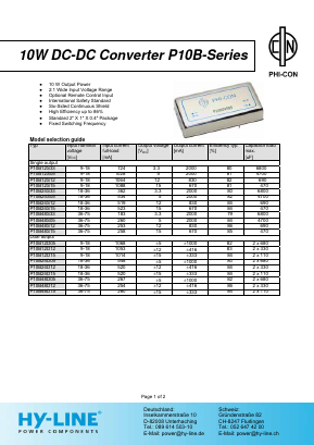 P10B24S12 Datasheet PDF HY-LINE Power Components