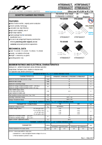 HTR30I45CT Datasheet PDF HY ELECTRONIC CORP.