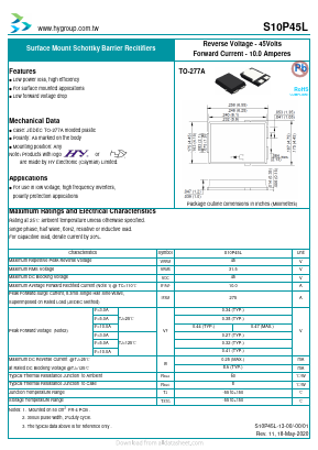 S10P45L Datasheet PDF HY ELECTRONIC CORP.