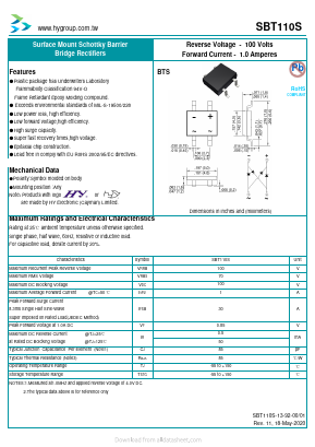 SBT110S Datasheet PDF HY ELECTRONIC CORP.