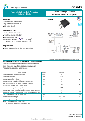 SP3045 Datasheet PDF HY ELECTRONIC CORP.