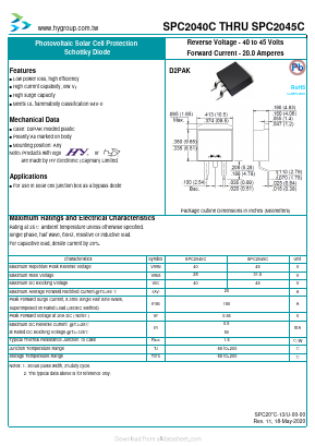 SPC2040C Datasheet PDF HY ELECTRONIC CORP.