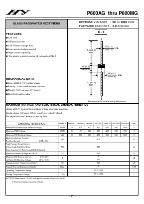 P600AG Datasheet PDF HY ELECTRONIC CORP.